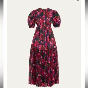 Ulla Johnson Vibrant Floral Long Sleeve Dress